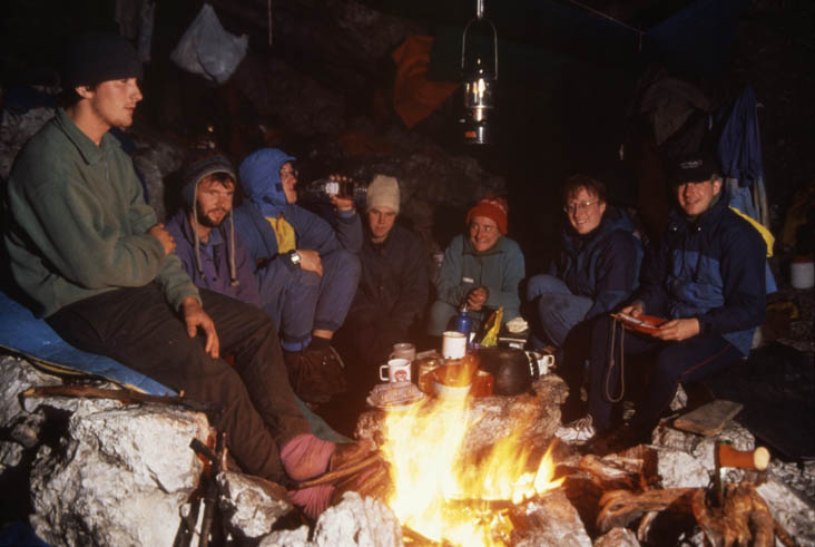 Night at the surface camp, Migovec Plateau, Slovenia