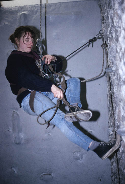 Practising climbing techniques (D. Wilson)